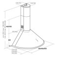 Okap kominowy AKPO WK-4 DANDYS 50 BIAŁY (500mm; kolor biały)