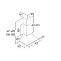 CATA Hood OMEGA 600 WH /M Chimney, Energy efficiency class C, Width 60 cm, 645 m3/h, Mechanical control, LED CATA