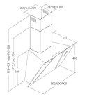 Okap kominowy AKPO WK-4 CETIAS 60 BIAŁY (600mm; front białe szkło)