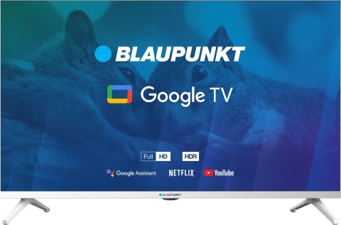 TV 32" Blaupunkt 32FBG5010S Full HD DLED, GoogleTV, Dolby Digital Plus, WiFi 2,4-5GHz, BT, biały